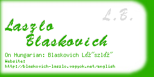 laszlo blaskovich business card